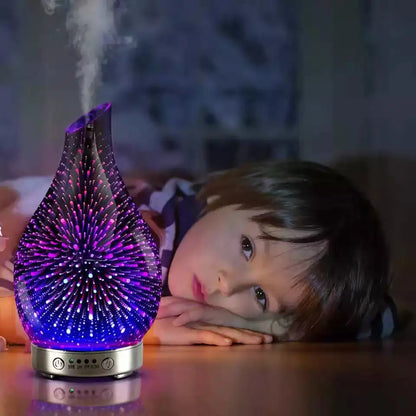 Glass Aromatherapy Essential Oil LED Diffuser