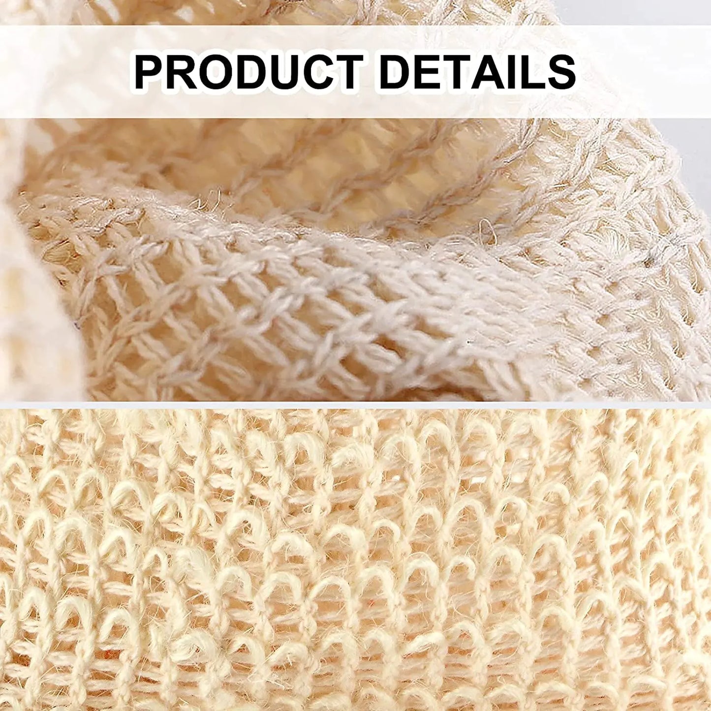 8 Pack Soap Bag Natural Sisal Soap Saver Bag Pouch Mesh Waste Exfoliating Foaming and Drying Soap Holder for Shower Beige (8 Packs)